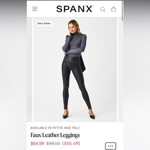 Spanx faux leather leggings